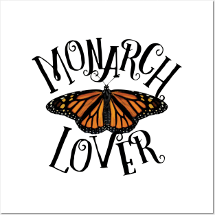 Monarch Butterfly Lover Wordmark Posters and Art